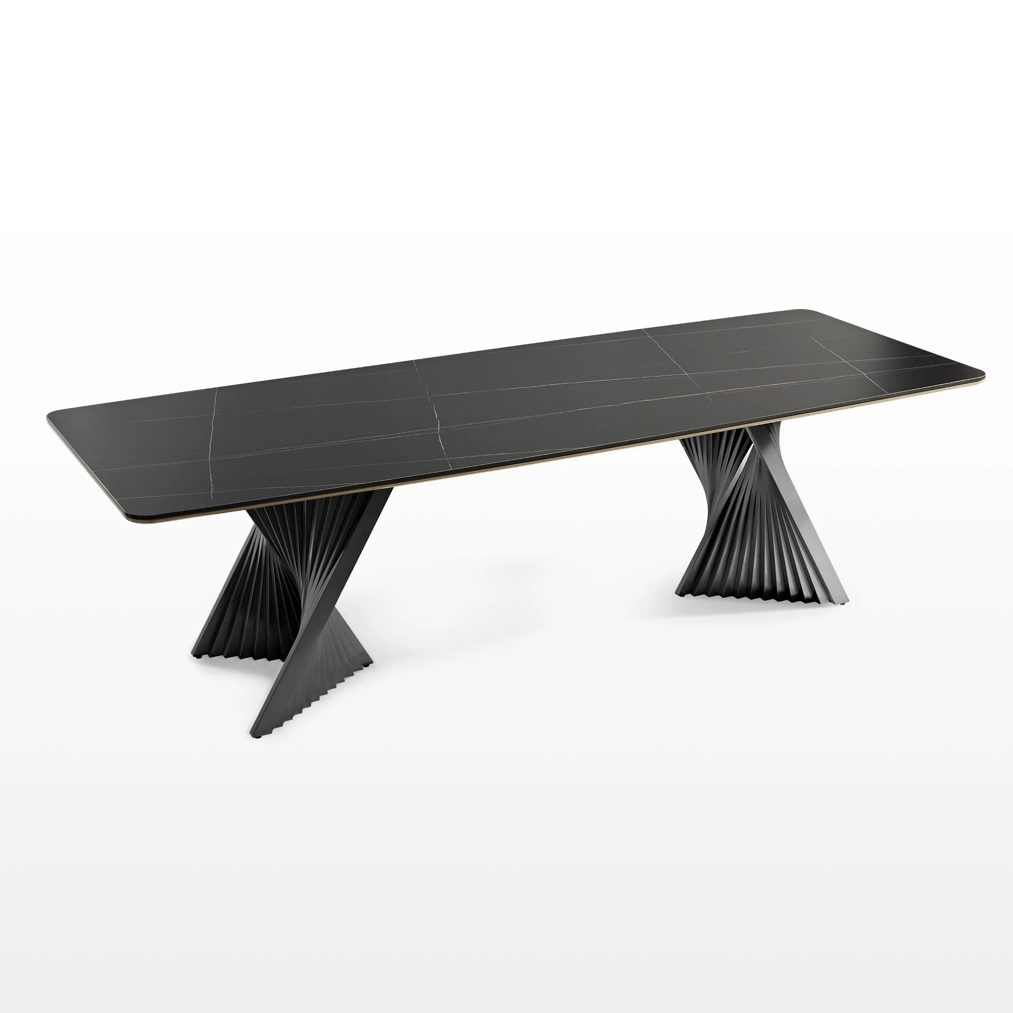 Rectangular Dining Table with Bench, Natural Wood