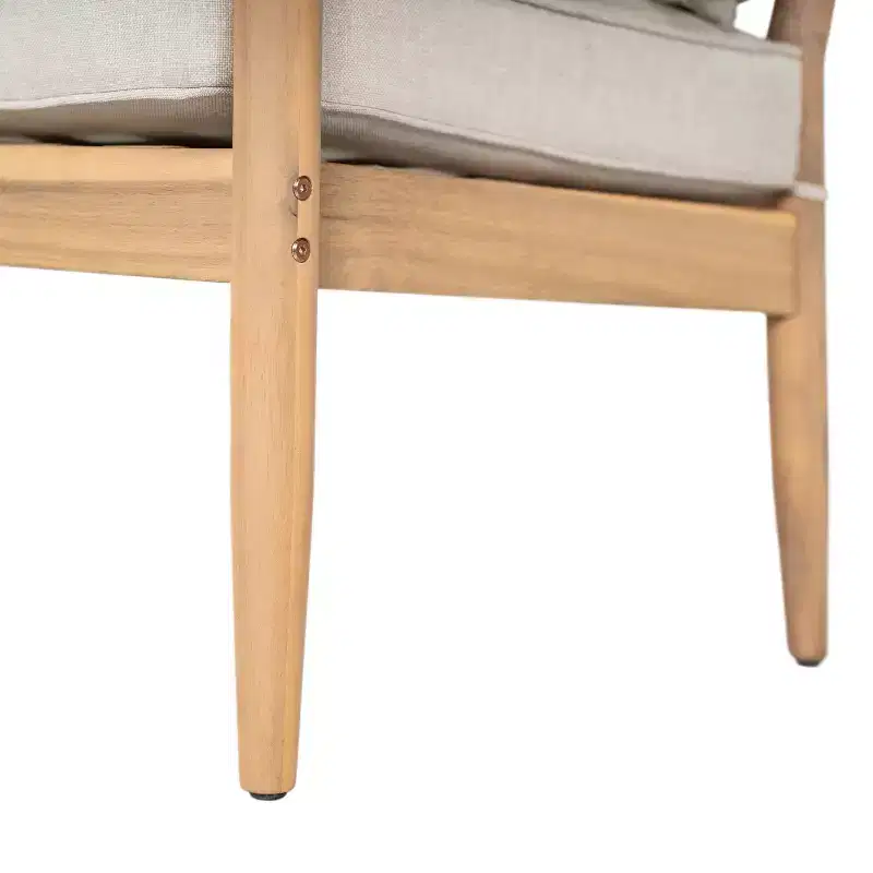 Christopher Knight Home Ryoma Modern Patio Acacia Wood Woven Rope Club Chair with Cushions (Set of 2)
