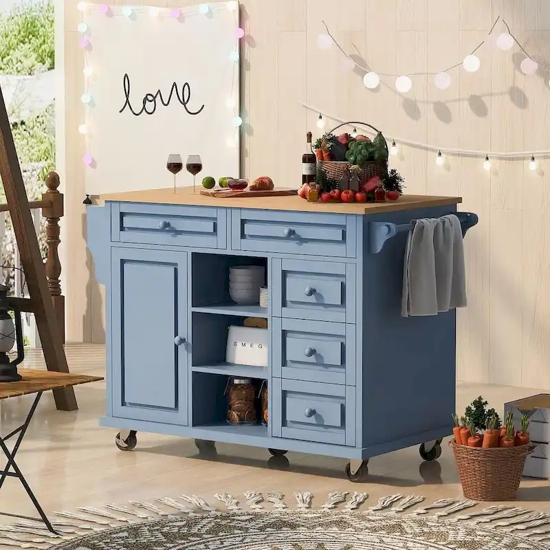 53 Rolling Mobile Island Kitchen Island Cart