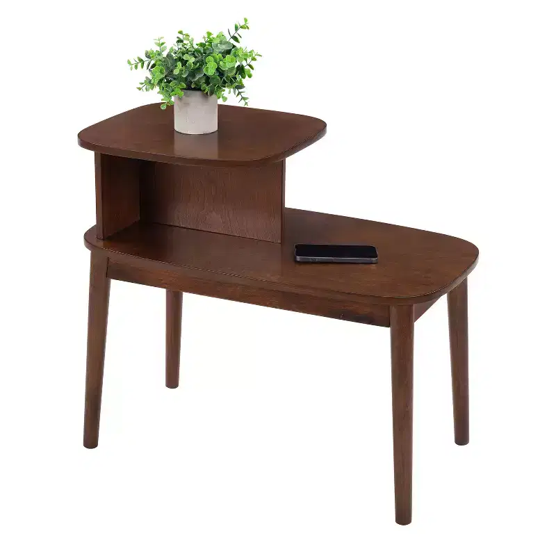 HomeStock Rectangle Wood Table Top End Table 1 -piece
