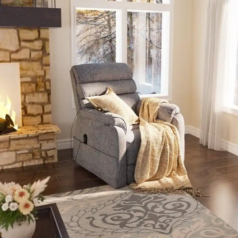 Dual Motor Massage and Heat Power Lift Recliner Chair