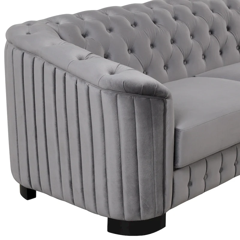 64.3 Velvet Upholstered Loveseat Sofa,Modern Loveseat Sofa with Thick Removable Seat Cushion,2-Person Loveseat Sofa Couch