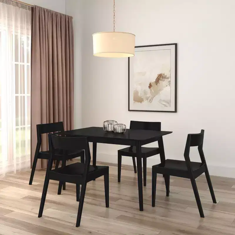 Plank+Beam 48 Mid Century Modern Dining Table, Solid Wood Kitchen & Dining Room Table for 4
