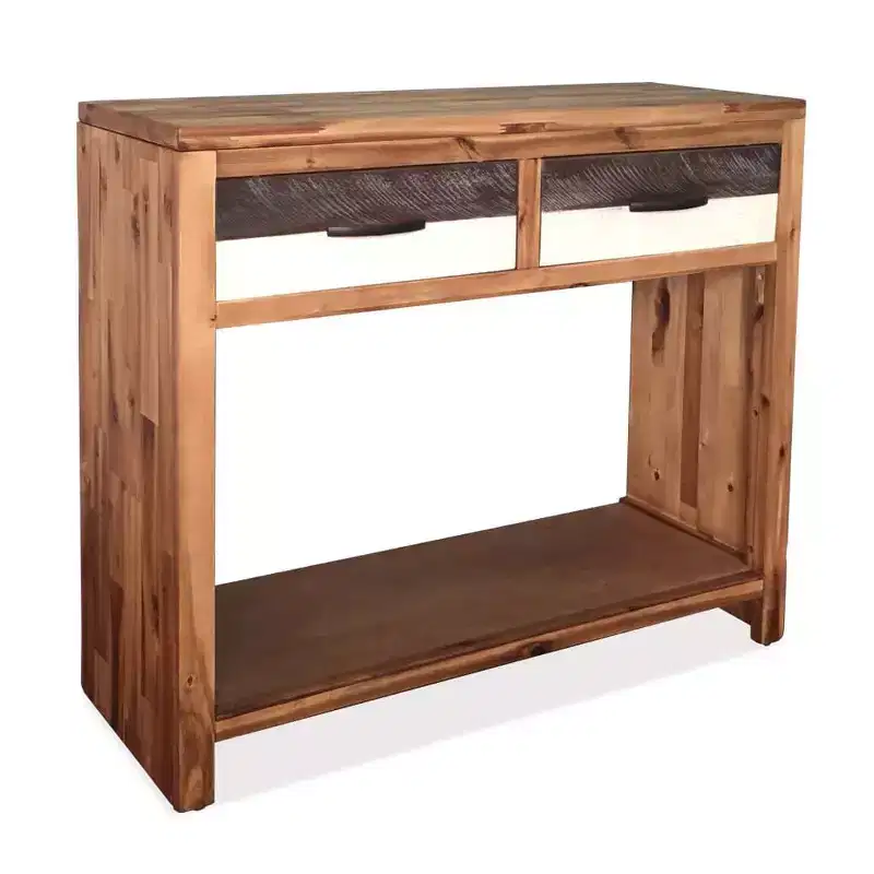 vidaXL Console Table Solid Acacia and Engineered Wood 33.9x11.8x29.5