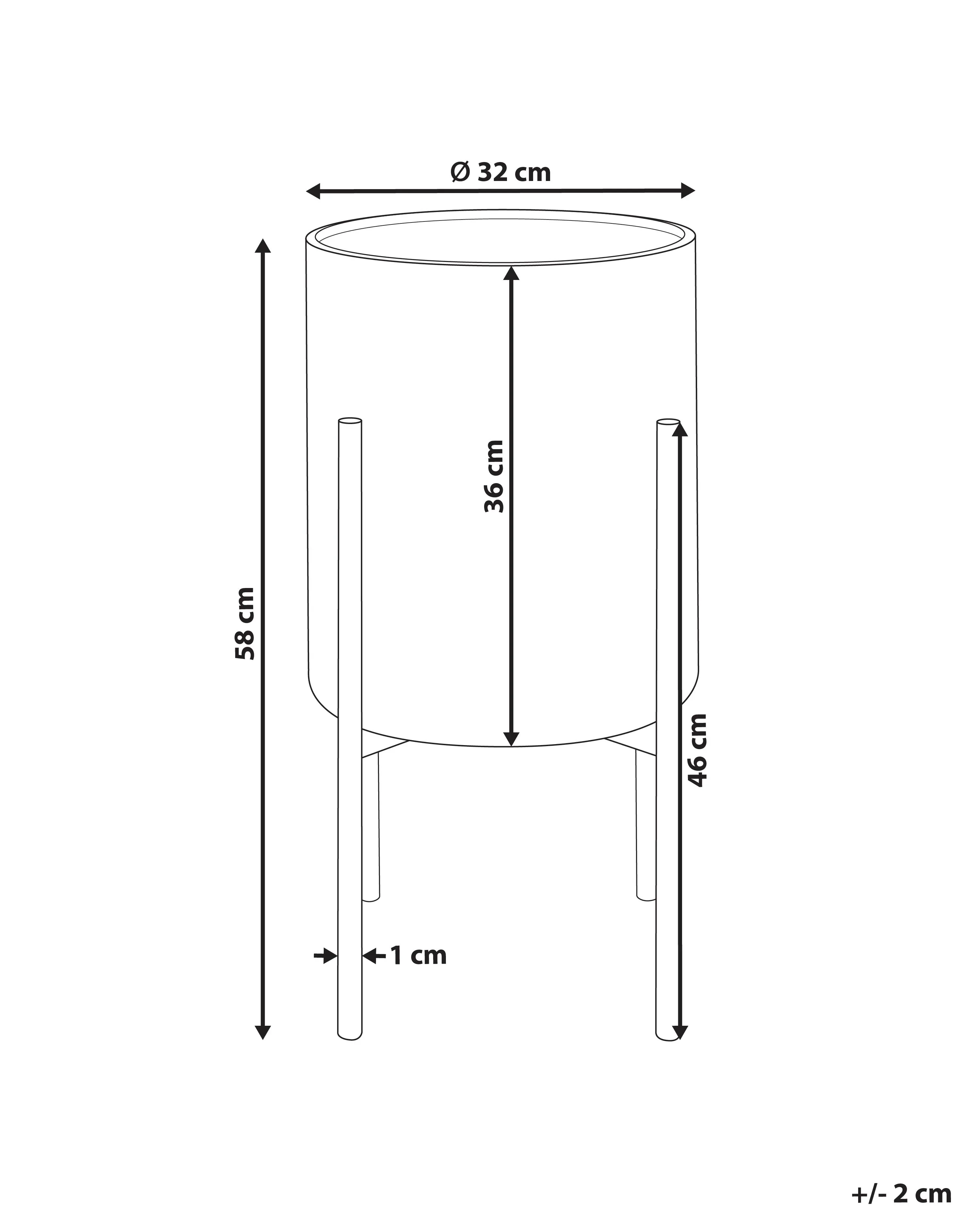 Vaso per piante rialzato Metallo 32 cm Nero