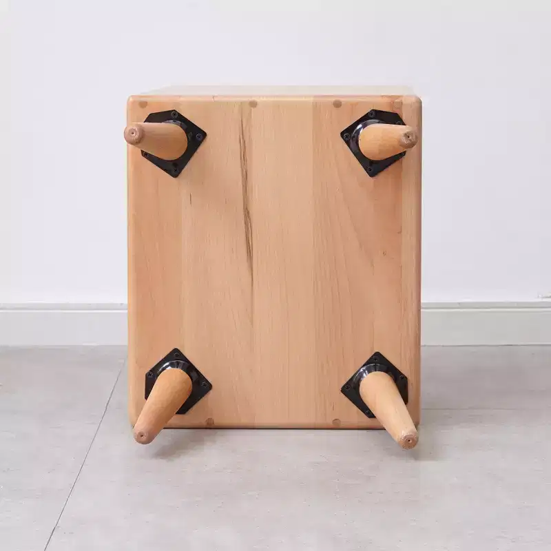 Natural Solid Wood Nightstand for Bedroom and Living Room