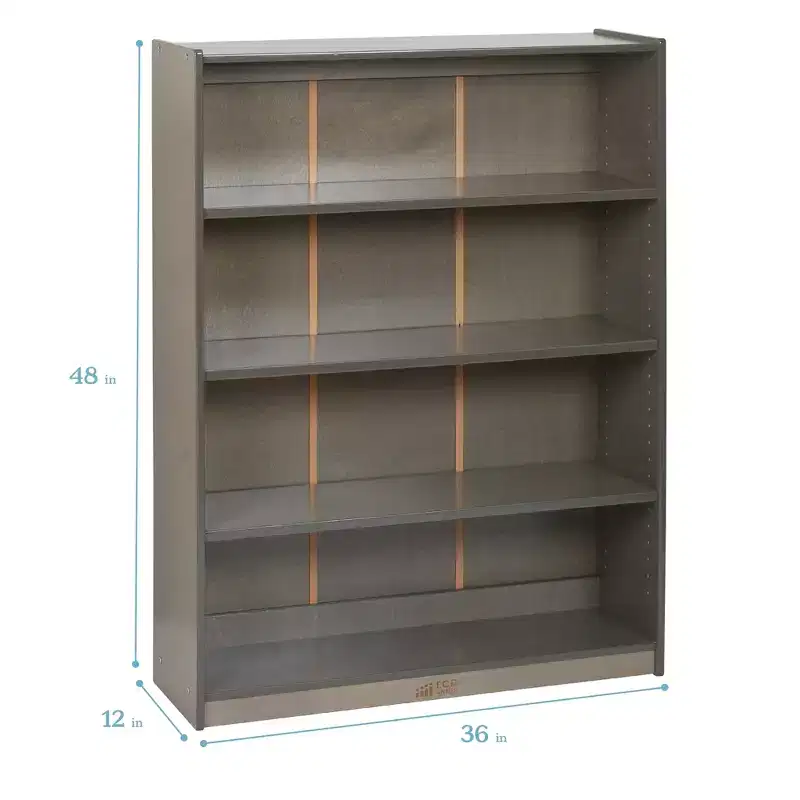 ECR4Kids Wooden Classic Bookcase with Adjustable Shelves, 48in, Classroom Bookshelf
