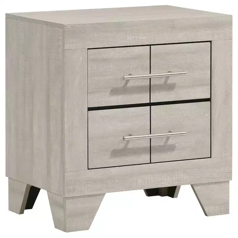 Coaster,Trenton 2-drawer Nightstand Bedside Table Rustic Cream