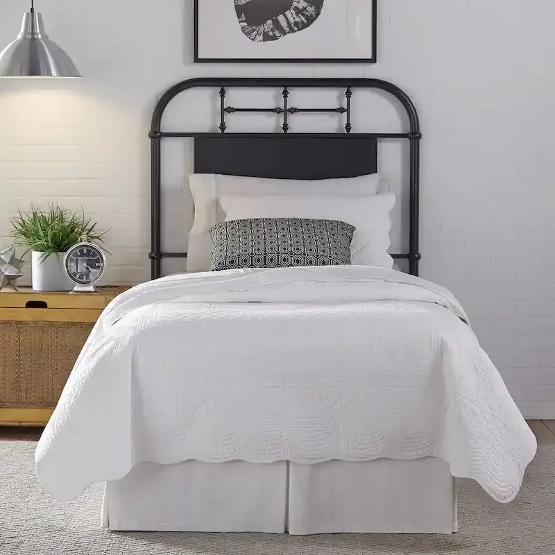 Vintage Distressed Full Metal Headboard