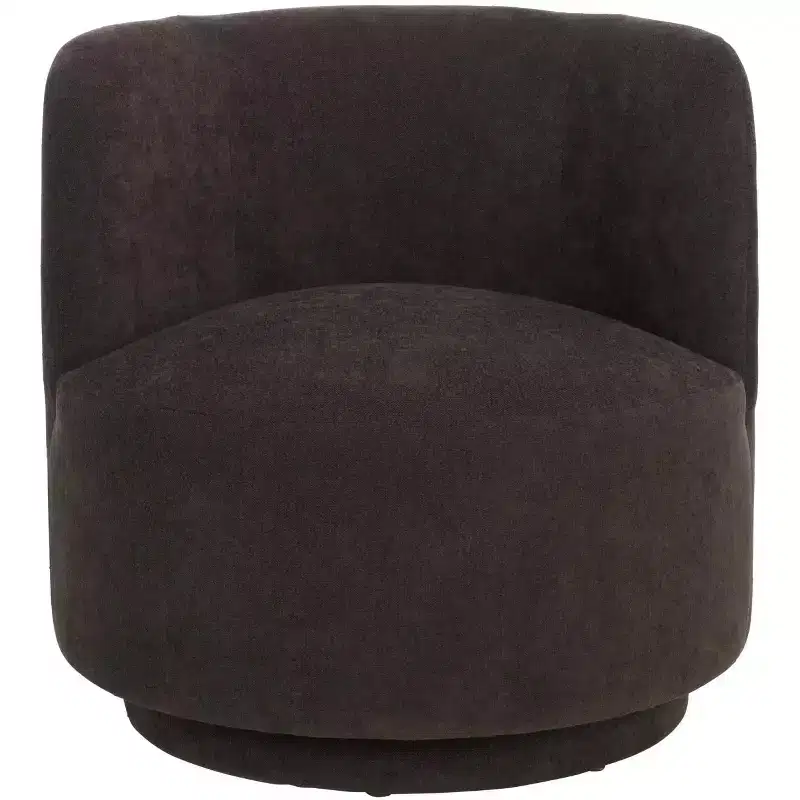 Swivel Accent Chair, Armless Linen Upholstered, 360-Degree Rotation, Wood Frame, 275LBS