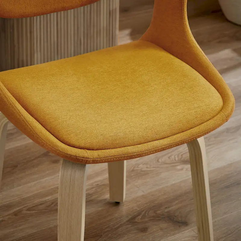 Modern Swivel Dining Chair, Upholstered Seat, 360-Degree Rotation, Mid-Century Style