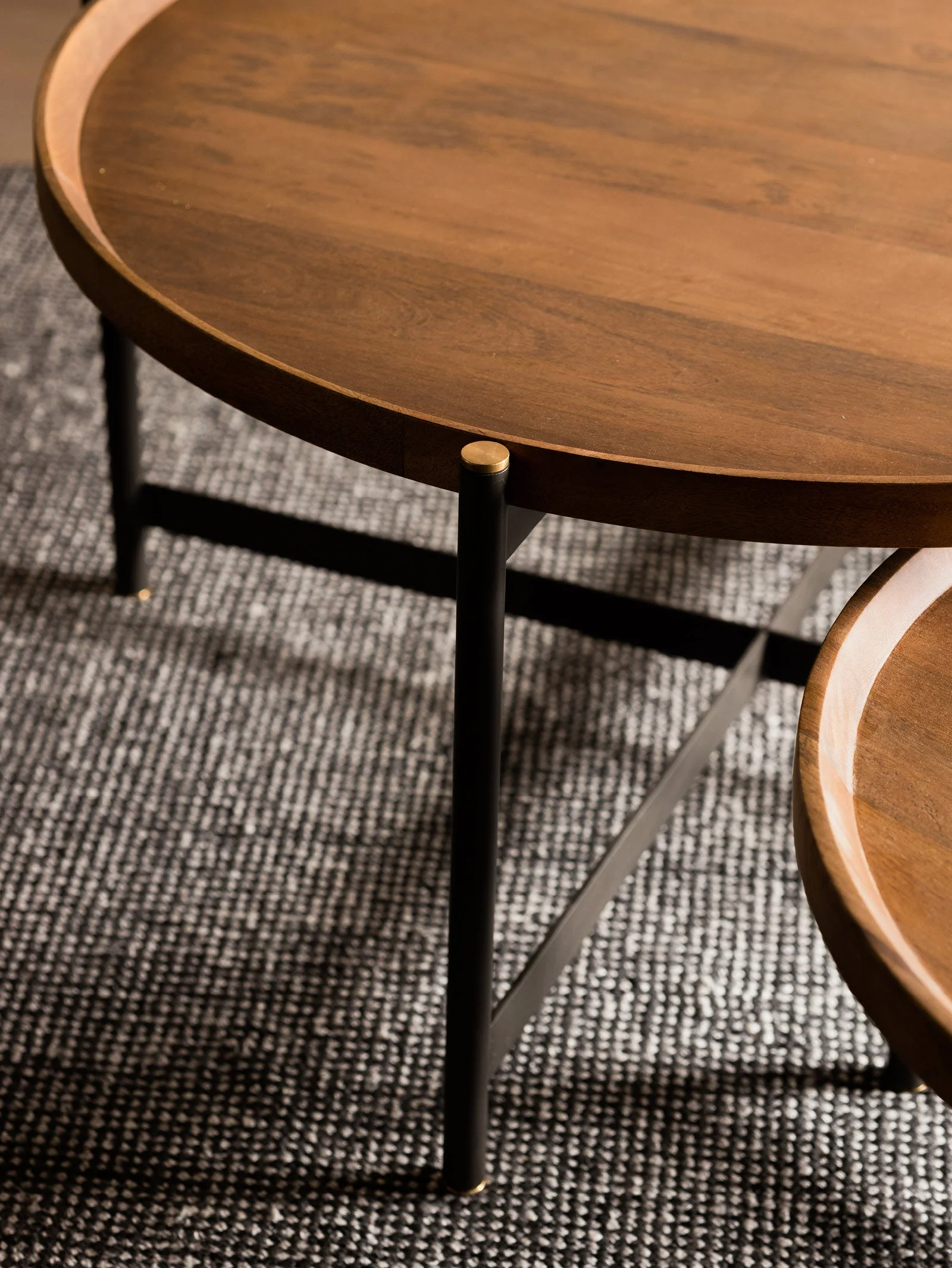Wood Coffee Table with Foldable for Living Room