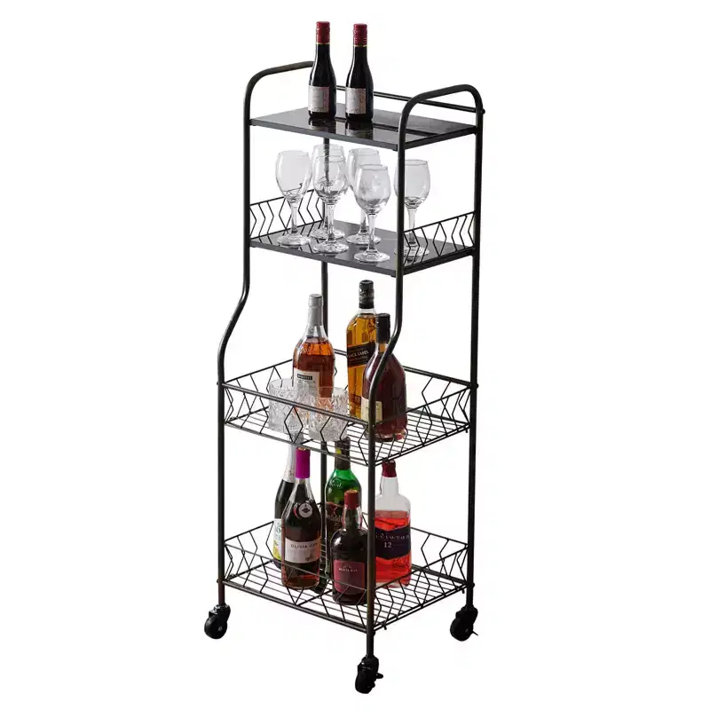 Kings Brand Furniture Lexi 4-Tier Kitchen Rolling Bakers Rack