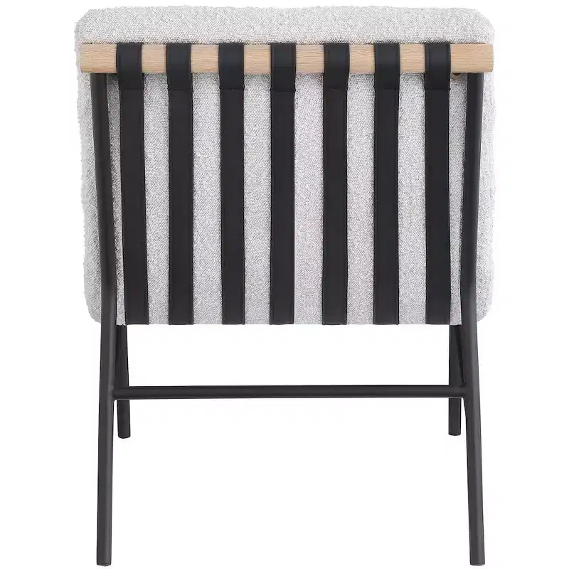Meridian Furniture Burke Cream Boucle Fabric Chair
