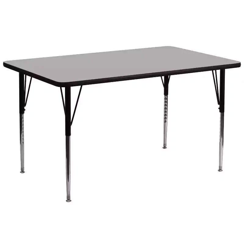 Flash Furniture 30''W x 72''L Rectangular Thermal Laminate Activity Table - Standard Height Adjustable Legs