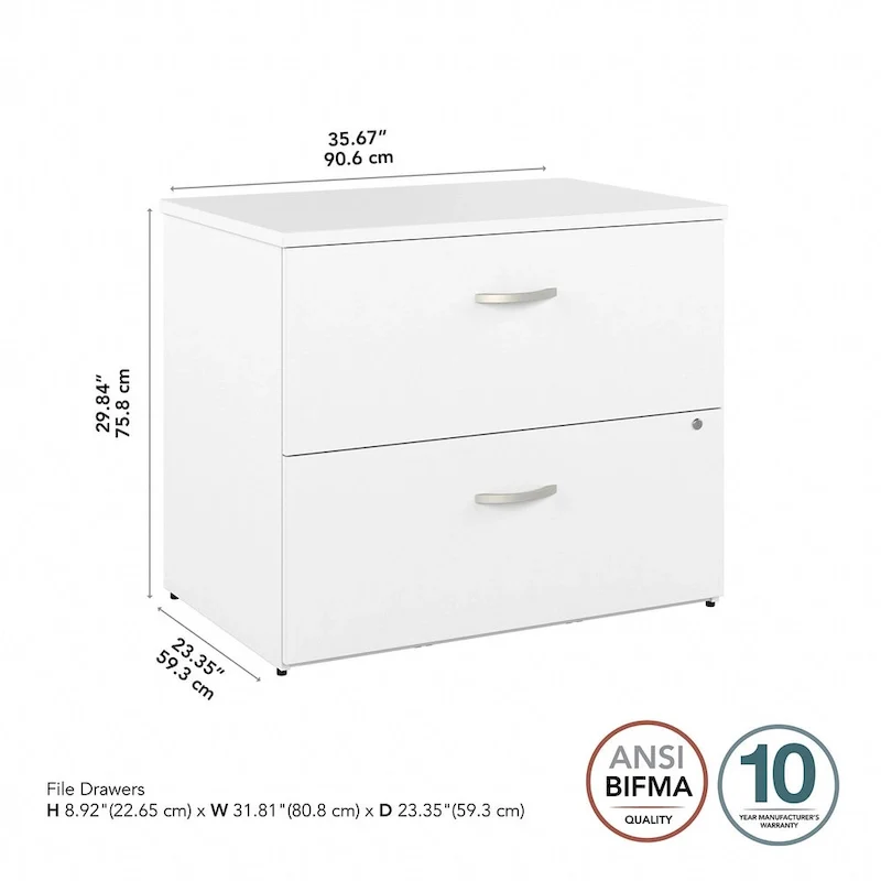 Hybrid 2 Drawer Lateral File Cabinet by