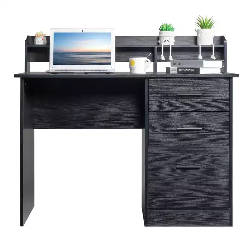 Karl Home 43.31 inch W Rectangle Computer Desk with Hutch