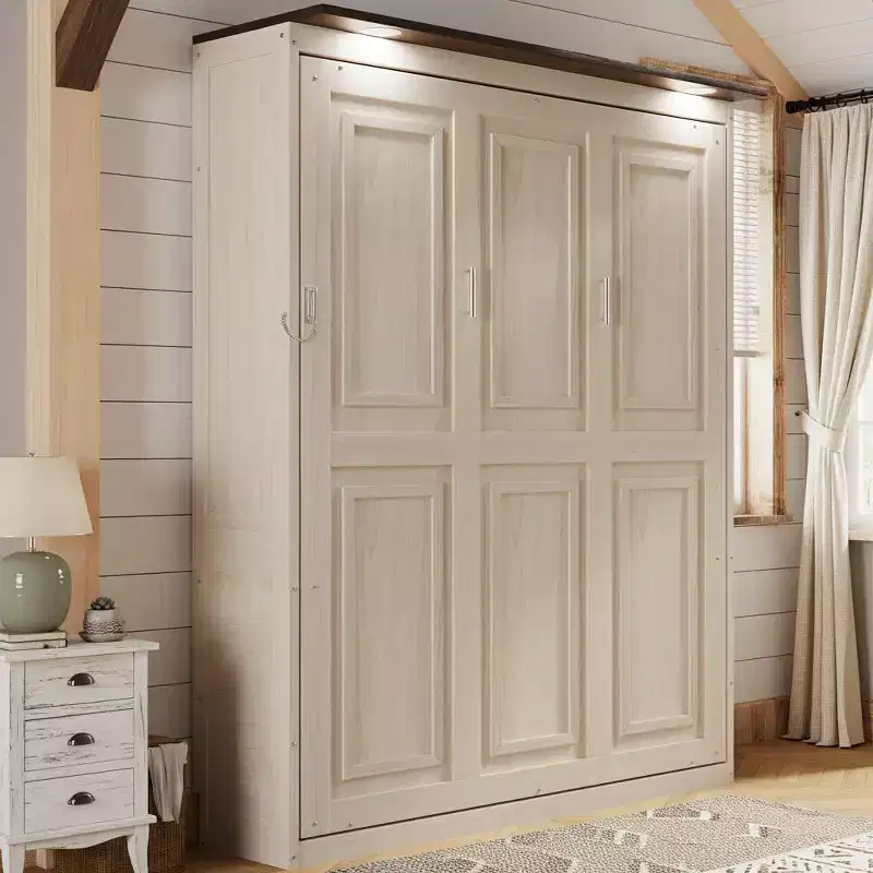 Polibi Queen Size Murphy Bed with Built-in LED Lights
