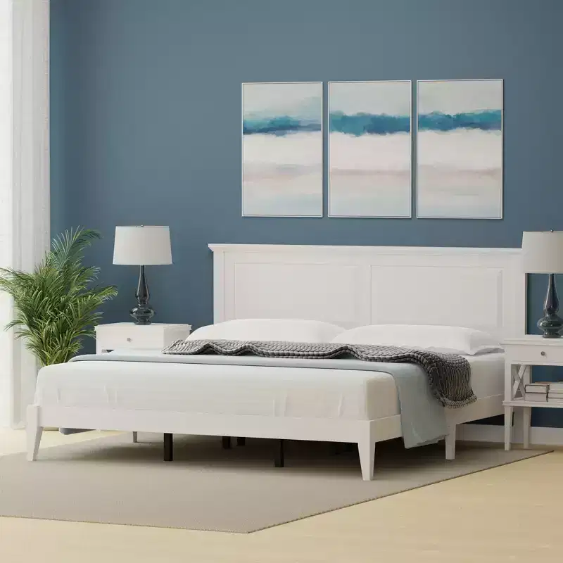 Cottage Style Solid Wood Platform Bed