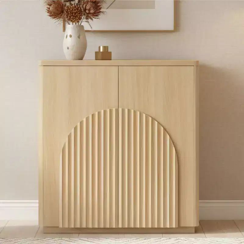 Modern Sideboard Buffet Cabinet with Wave Design