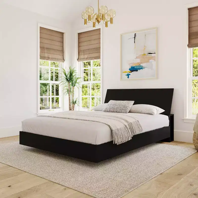 Queen Storage Headboard with Built-In Compartments