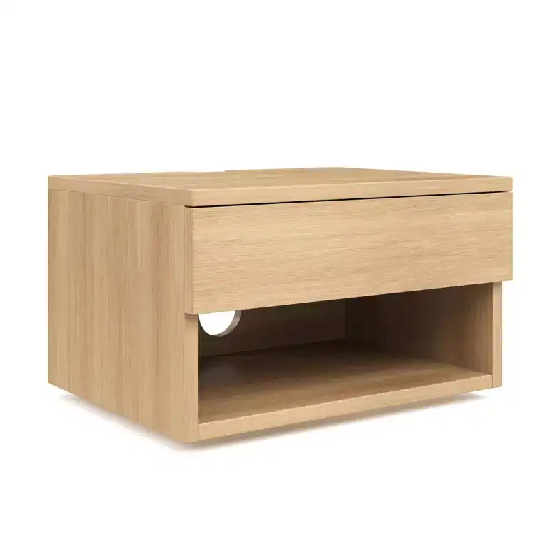 Set of 2 Jackson Floating Nightstands Light Oak