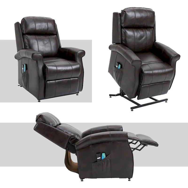 Faux Leather Elderly Power Lift Recliner Chair with Massage