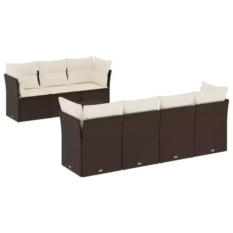 vidaXL Patio Sofa Set Modular Garden Sofa Set Rectangular Modern