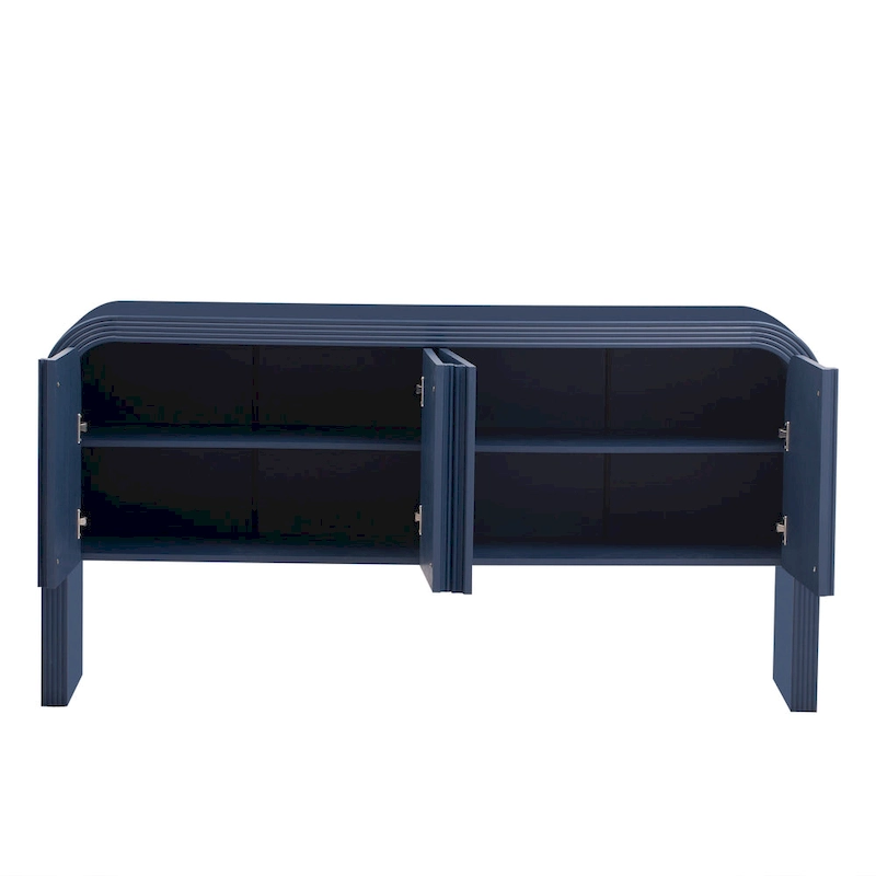 63 Striped Sideboard Buffet Cabinet with Adjustable Shelves