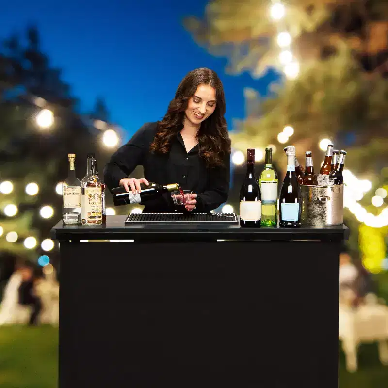 GoPong GoBar PRO Commercial Grade Portable Pop Up Bar Table - Indoor and Outdoor Events
