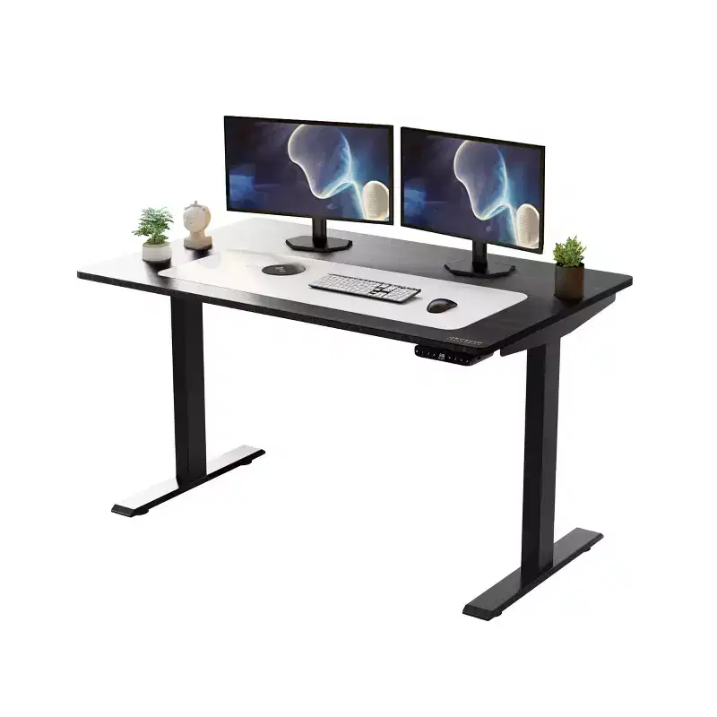 60"x30" Electric Standing Desk with Adjustability ( 27.2"-45.3") Black Bamboo Black - Uncaged Ergonomics
