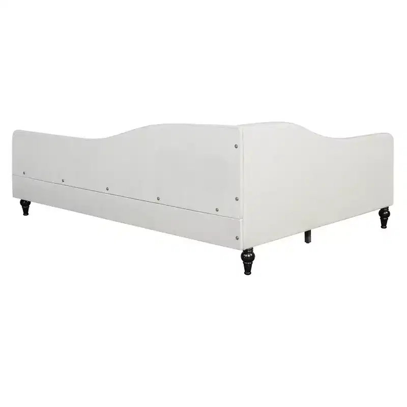 Whisen Stylish L-Shaped Design Solid Wood Legs Linen Daybed