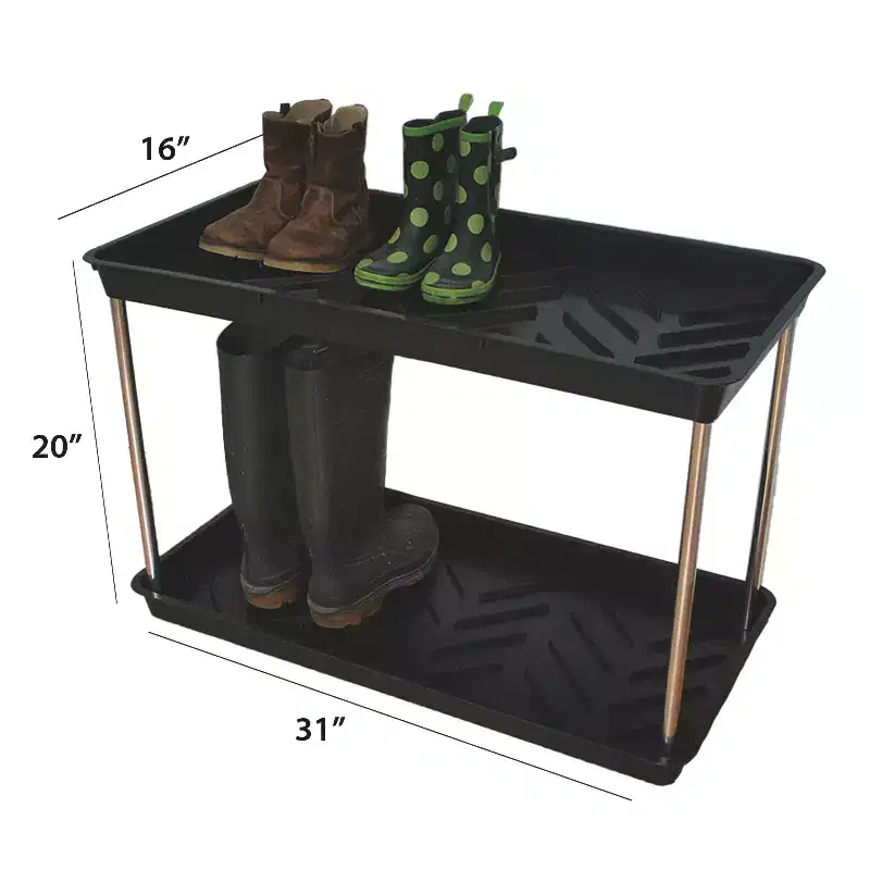 Tierra Garden Two Tier Black Boot Tray