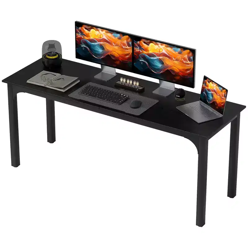 71 Inch Large Industrial Desk Home Office Table with Wide and Metal Frame