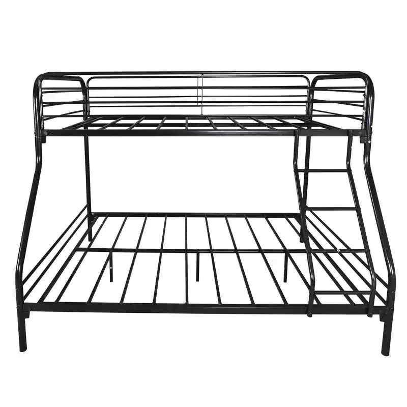 MAYEERTY Twin-Over-Full Heavy Duty Metal Bunk Bed with Enhanced Guardrail & Inclined Ladder for Kids Bedroom