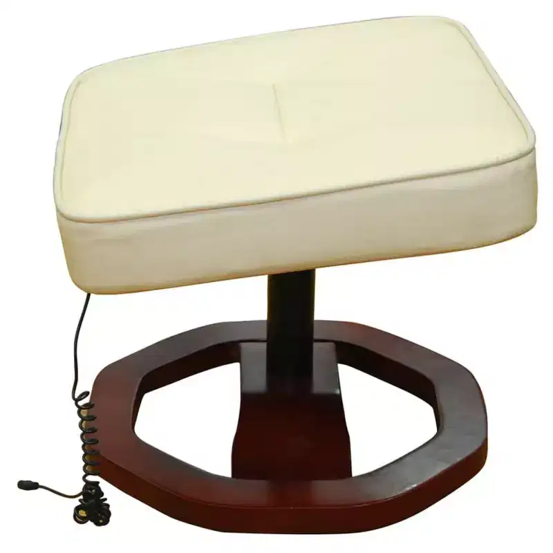 vidaXL Massage Chair Adjustable 2 pcs Cream 77 x 82 x 103 Faux leather