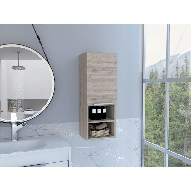 Medicine Cabinet Hazelton,Bathroom, Smokey Oak Finish,High quality and durable