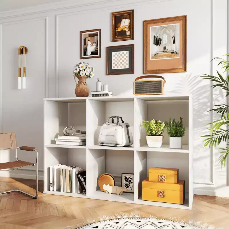 MAYEERTY Cube Storage Organizer Open Bookshelf Removable Back Panels