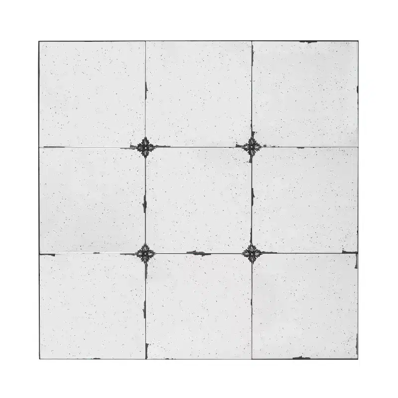 36 x 36 Inch Traditional Antique Glass Panel Wall Mirror