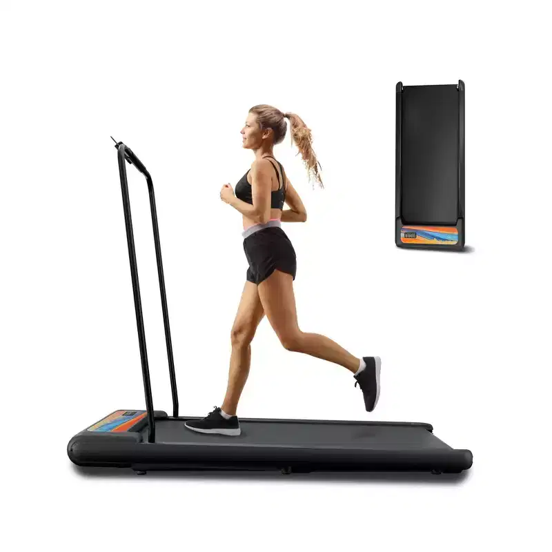 NAYSAYE Folding Portable Treadmill Under Desk Walking Pad Removable Armrests Cushioned Belt for Home Gym and Office