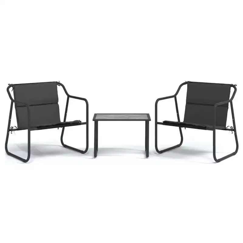 vidaXL Garden Lounge Set Anthracite Powder-Coated Steel Standard Durable
