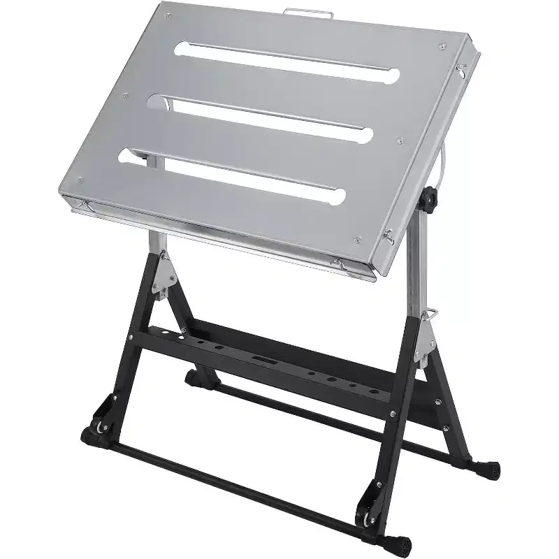 Folding Welding Table with Locking Wheels & 3-Position Tilt  Multiple Sizes and Capacities (350/500/1000 lb) for Home Workshop