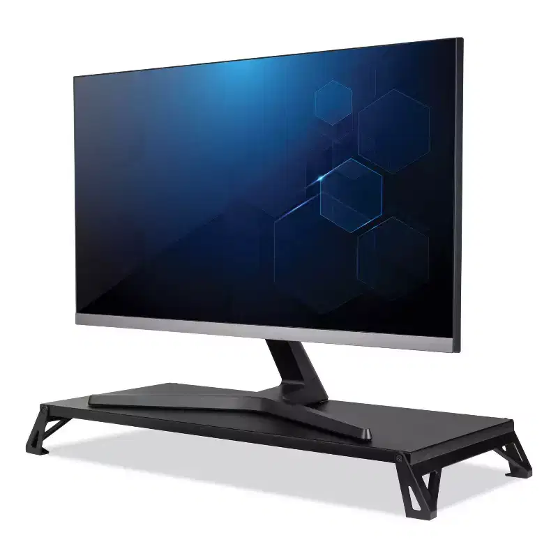Monitor Stand, For 32 Monitors, 24 x 11 x 2 to 3, Black, Supports 30 lb
