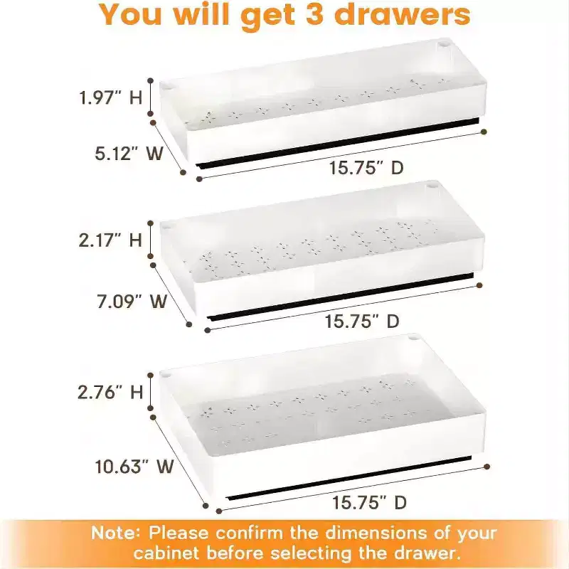 COZONY Pull Out Cabinet Organizer with Adhesive Mounting, Slide Out Drawer for Spices Kitchen Storage Cabinet, No Drill Required