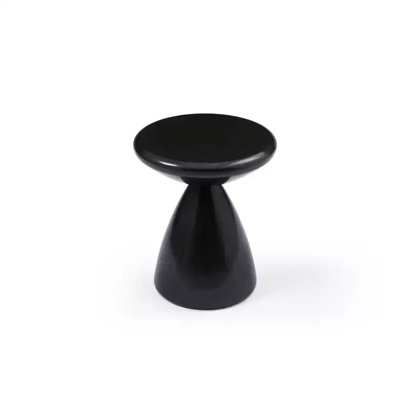 45 in.H Black Color Round Metal Table Top End Table 1 -piece