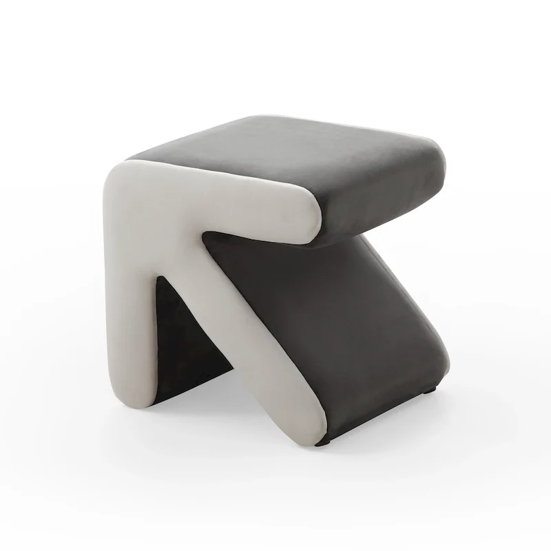 Modern Creative Upholstered Velvet Stool Ottoman