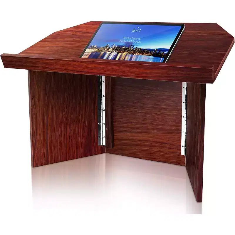 Portable Lectern Podium for Presentations with Quick Setup Folding Style, Compact Design, Ideal for Meetings and Events