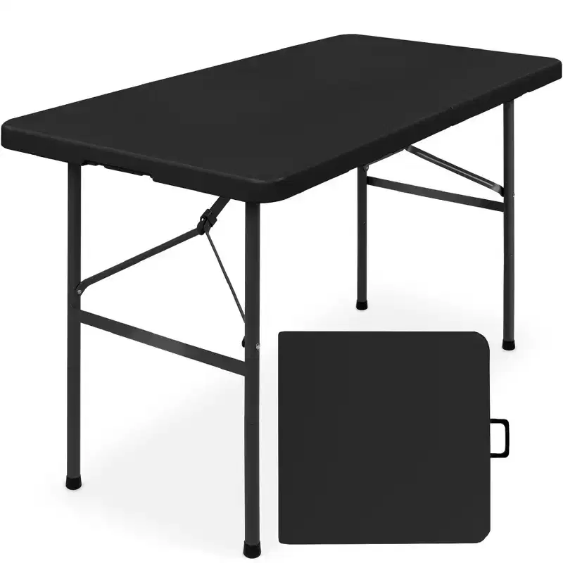 4ft Plastic Folding Table Indoor & Outdoor | 300lb Capacity, Portable