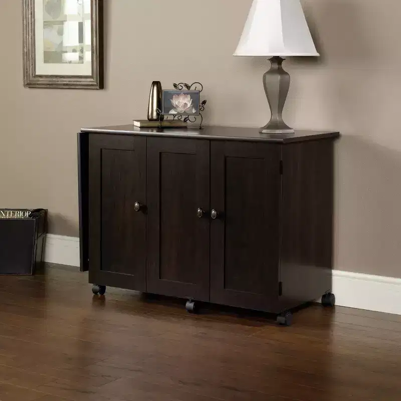 Sewing Craft Cart Cinnamon Cherry Red - Sauder
