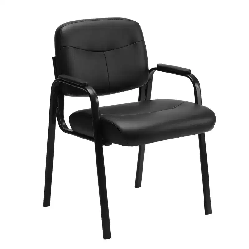 Okak Modern Office Chair with Padded Armrests, Computer Chair with Metal Frame, Faux Leather Comfy Chair for Reading Room, Study, Office